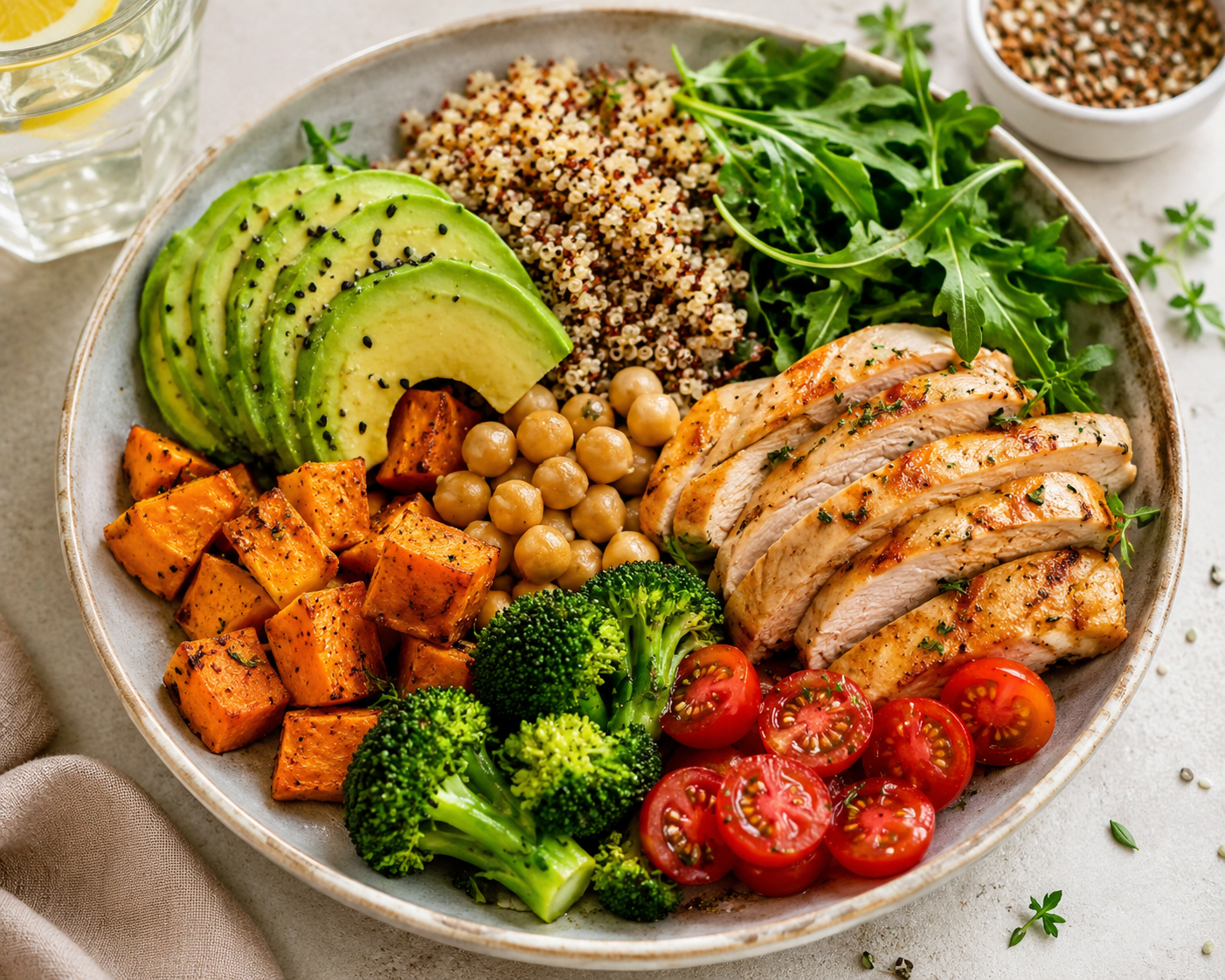 Repas healthy équilibré